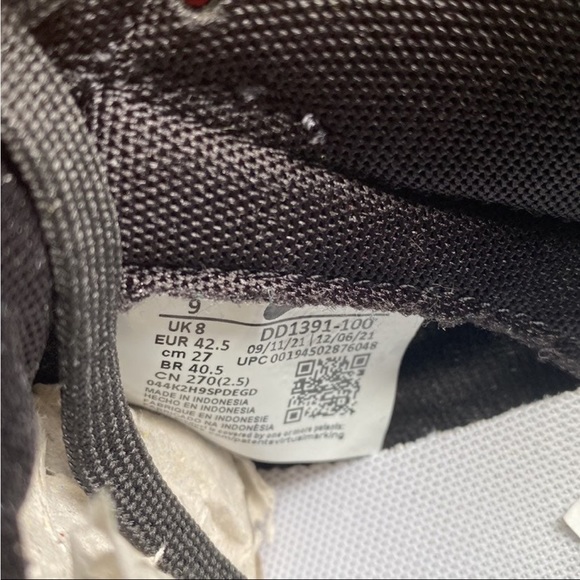 Nike Dunk Low Retro Black/White Shoes, Size 9 US/8 UK - Picture 9 of 12